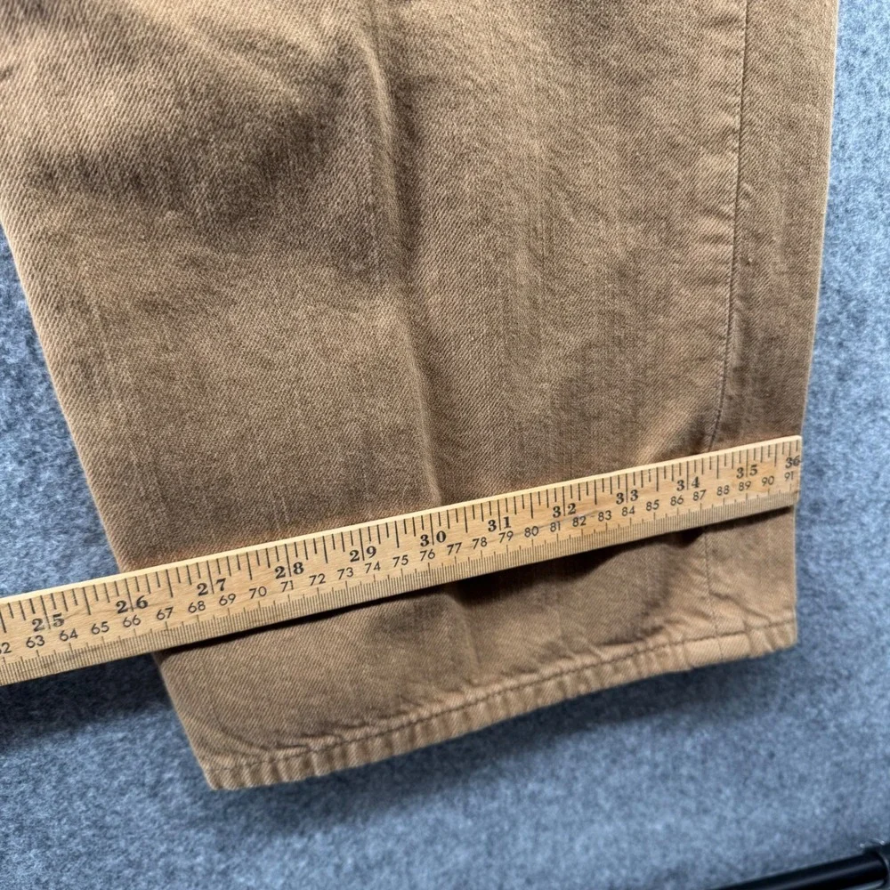 NEW Cremieux Austin Jeans Mens 42x30 Brown Relaxed Straight Leg Denim